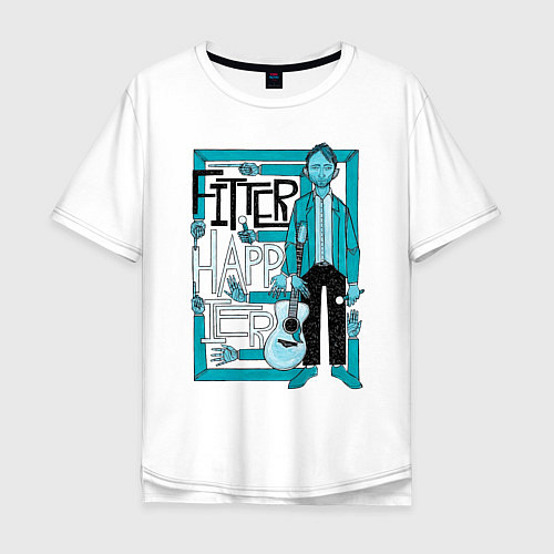 Мужская футболка оверсайз Radiohead Art 02 / Белый – фото 1