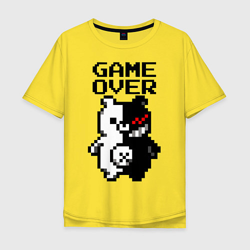Мужская футболка оверсайз MONOKUMA GAME OVER / Желтый – фото 1