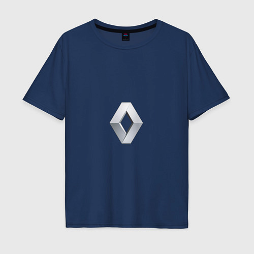 Мужская футболка оверсайз Renault LOGO / Тёмно-синий – фото 1