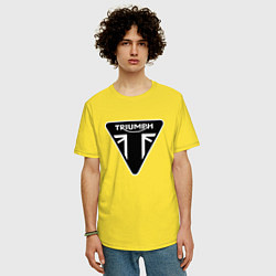 Футболка оверсайз мужская Triumph Мото Лого Z, цвет: желтый — фото 2