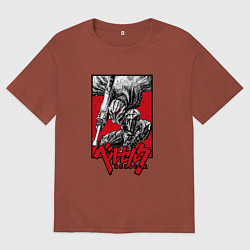Футболка оверсайз мужская BERSERK БЕРСЕРК, цвет: кирпичный