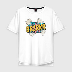 Футболка оверсайз мужская Brzrkr Берсерк, цвет: белый