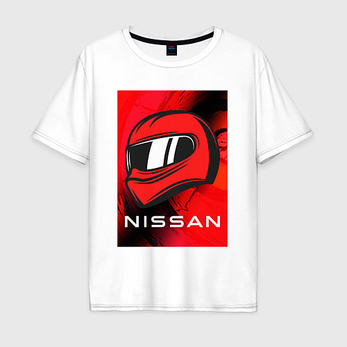 Мужская футболка оверсайз Nissan - Paint / Белый – фото 1
