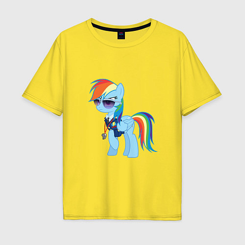 Мужская футболка оверсайз Pony - Rainbow Dash / Желтый – фото 1