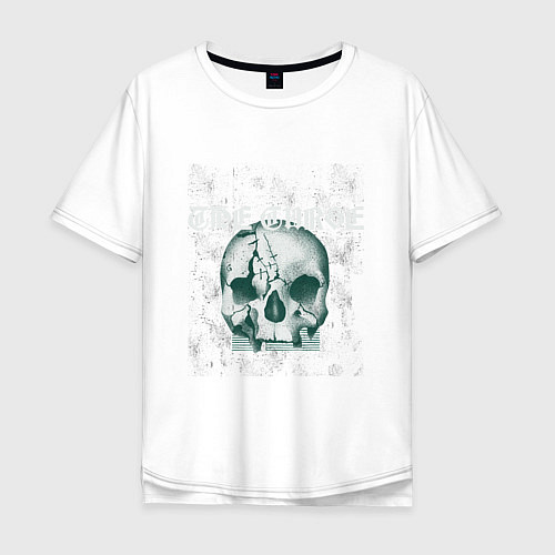 Мужская футболка оверсайз Skull / Белый – фото 1