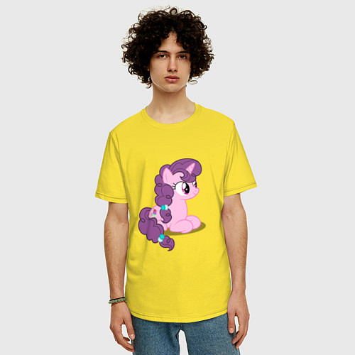Мужская футболка оверсайз Pony Pink Mammal Purple - Litt / Желтый – фото 3