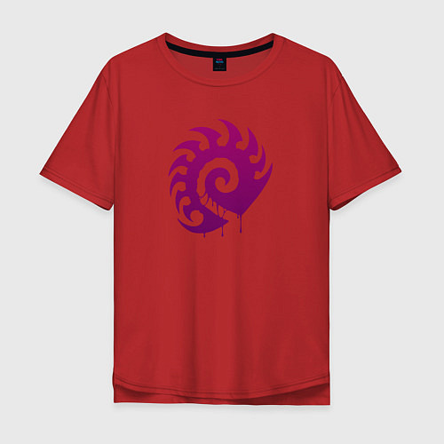 Мужская футболка оверсайз Zerg logo Purple / Красный – фото 1