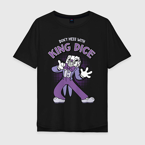 Мужская футболка оверсайз King Dice, Cuphead / Черный – фото 1