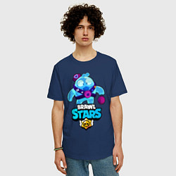Футболка оверсайз мужская Сквик Squeak Brawl Stars, цвет: тёмно-синий — фото 2