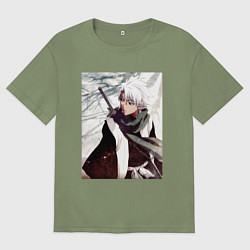 Футболка оверсайз мужская Hitsugaya Toshiro, цвет: авокадо