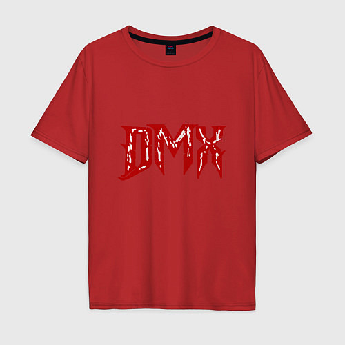 Мужская футболка оверсайз DMX - Red & White / Красный – фото 1