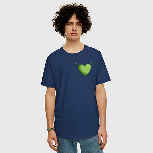 Мужская футболка оверсайз Шрек Love / Тёмно-синий – фото 3