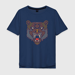 Мужская футболка оверсайз Морда медведя