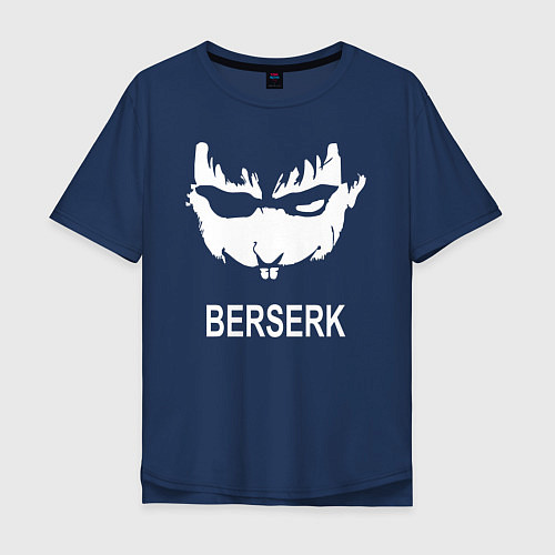 Мужская футболка оверсайз Berserk / Тёмно-синий – фото 1