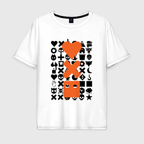 Мужская футболка оверсайз Love Death & Robots / Белый – фото 1