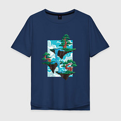 Мужская футболка оверсайз Парящие острова Пейзаж