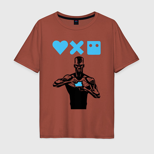 Мужская футболка оверсайз Love, Death and Robots Zima Blue Z / Кирпичный – фото 1