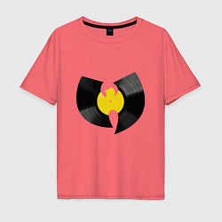 Футболка оверсайз мужская Wu-Tang Vinyl, цвет: коралловый