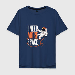 Мужская футболка оверсайз I Need More Space Космонавт