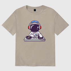 Футболка оверсайз мужская ДИДЖЕЙ DJ Z, цвет: миндальный