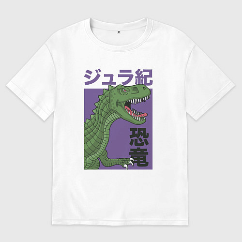 Мужская футболка оверсайз T-REX TOKYO JAPAN / Белый – фото 1