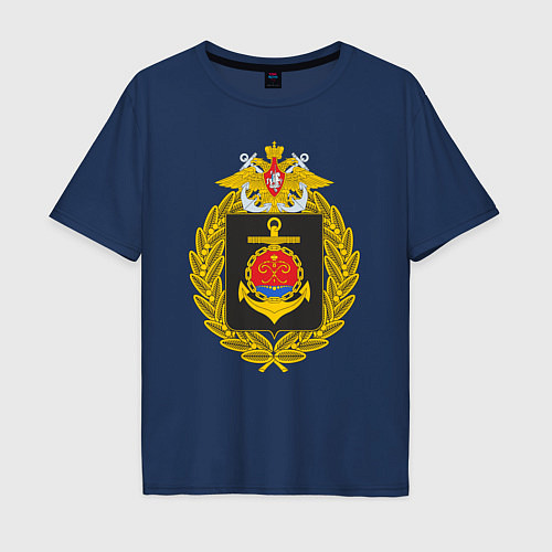Мужская футболка оверсайз БАЛТИЙСКИЙ ФЛОТ ВМФ РОССИИ / Тёмно-синий – фото 1