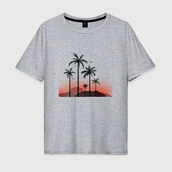 Мужская футболка оверсайз Palm tree