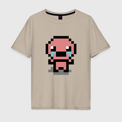 Футболка оверсайз мужская Pixel isaac, цвет: миндальный