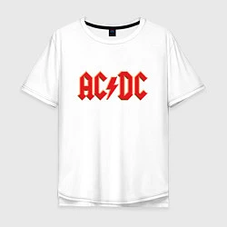 Футболка оверсайз мужская ACDC, цвет: белый