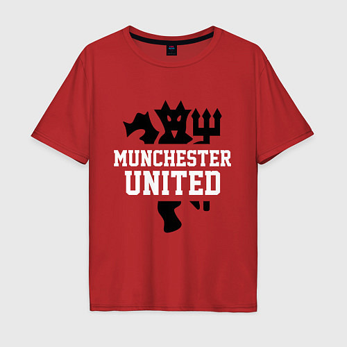 Мужская футболка оверсайз Манчестер Юнайтед Red Devils / Красный – фото 1