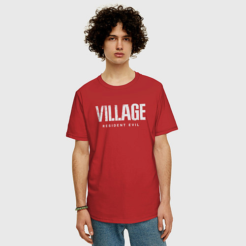 Мужская футболка оверсайз RESIDENT EVIL VILLAGE / Красный – фото 3