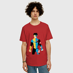 Футболка оверсайз мужская НЕУЯЗВИМЫЙ INVINCIBLE, цвет: красный — фото 2