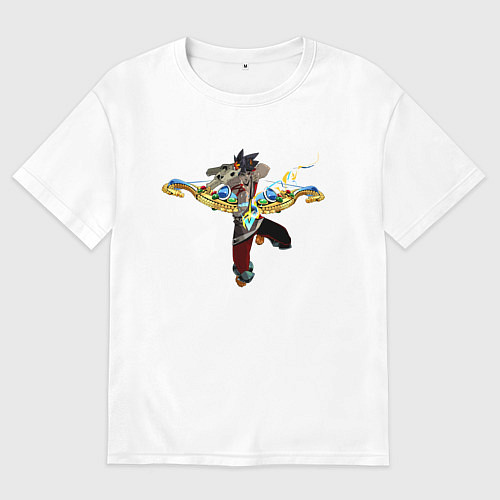 Мужская футболка оверсайз Загрей / Белый – фото 1