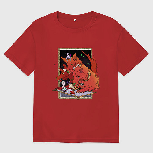 Мужская футболка оверсайз Маленький Загрей / Красный – фото 1