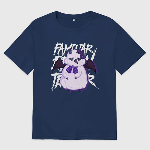 Мужская футболка оверсайз Familiar Demon Teacher / Тёмно-синий – фото 1