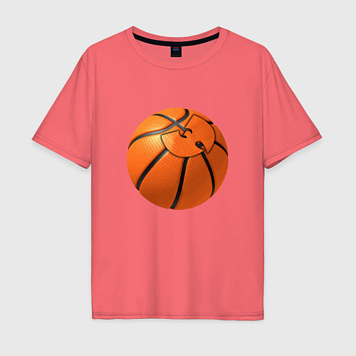 Мужская футболка оверсайз Basketball Wu-Tang / Коралловый – фото 1