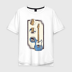 Футболка оверсайз мужская Fender Telecaster, цвет: белый
