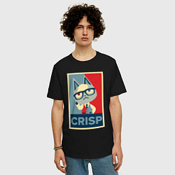 Футболка оверсайз мужская Crisp, цвет: черный — фото 2