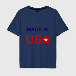 Футболка оверсайз мужская Made in usa, цвет: тёмно-синий