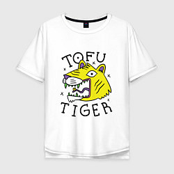 Мужская футболка оверсайз Tofu Tiger Тигр Сыр Тофу