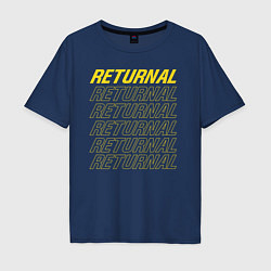 Футболка оверсайз мужская Returnal logo, цвет: тёмно-синий