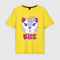 Мужская футболка оверсайз Kiss Cat