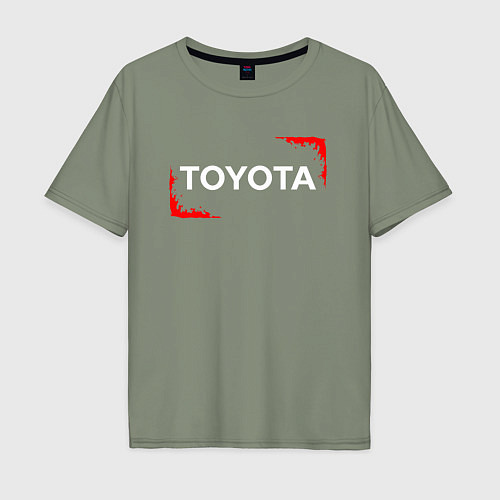 Мужская футболка оверсайз Тойота - Огонь / Авокадо – фото 1