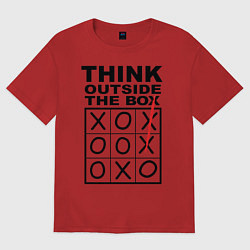 Мужская футболка оверсайз THINK OUTSIDE THE BOX
