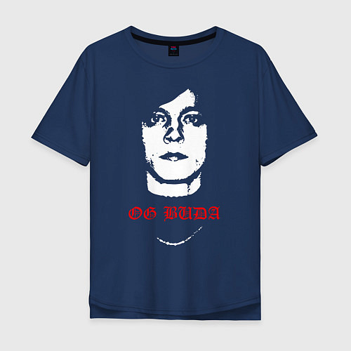 Мужская футболка оверсайз OG BUDA / Тёмно-синий – фото 1