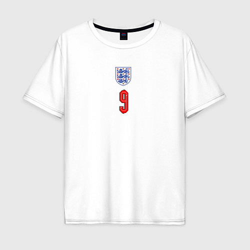 Мужская футболка оверсайз Домашняя форма Гарри Кейна / Белый – фото 1