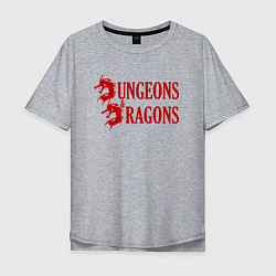 Футболка оверсайз мужская Dungeons and Dragons Драконы, цвет: меланж