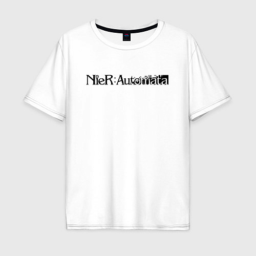 Мужская футболка оверсайз Nier Automata Logo Z / Белый – фото 1