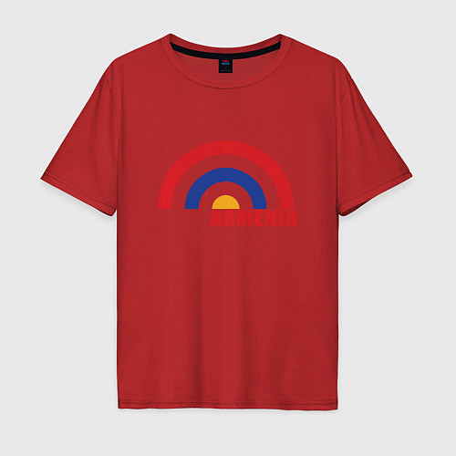 Мужская футболка оверсайз Армения Armenia / Красный – фото 1