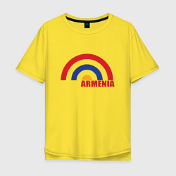 Футболка оверсайз мужская Армения Armenia, цвет: желтый